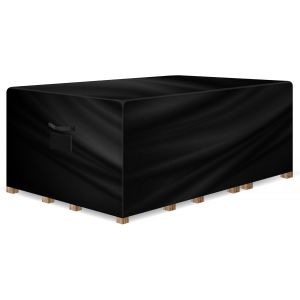 Ulteronixshop-Housse Rectangulaire Imperm&eacute;able En Tissu Oxford Pour Table D'ext&eacute;rieur, Patio Et Mobilier De Jardin En Rotin, Doublure En Pvc, A&eacute;rations Et Protection Uv 270 X 180 X 89 Cm - Neuf