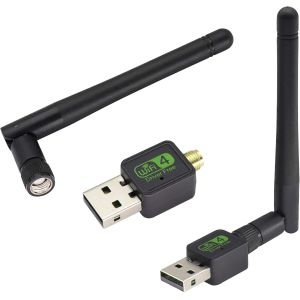 MEVRONISSHOP-Adaptateur USB sans Fil 600 Mbps,Carte r&eacute;seau sans Fil bi-Bande d'antenne &agrave; Gain &eacute;lev&eacute; USB2.0 5dBi 2,4 GHz,Convient aux Ordinateurs de Bureau,Ordinateurs Portables etc.(1Pi&egrave;ces) - Neuf
