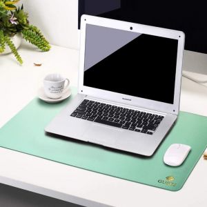 JGD-PU Cuir Caisson de bureau multifonctionnel,Imperm&eacute;able Antid&eacute;rapant Anti-sale Tapis de souris pour le bureau, la maison et les voyages (Vert/Bleu ciel) - Neuf