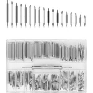 KAL-Montre Kits De Réparation,270 Pièces Kit De Réparation Pour Bracelet De Montre, Montre Bracelet Broches, Barrettes À Ressort Acier Inoxydable Pour Montres Bracelet, 8-25 Mm - Neuf