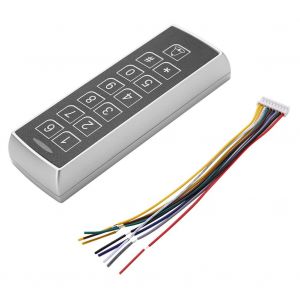 Controleur d'acces par carte Promixity sans contact RFID avec clavier de securite (argent) - Neuf