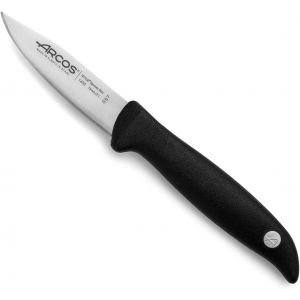 Couteau D'office En Acier Inoxydable 80 Mm &iquest; Poign&eacute;e Ergonomique En Polypropyl&egrave;ne,Id&eacute;al Pour &Eacute;plucher Les Fruits Et L&eacute;gumes &iquest; Noir,S&eacute;rie Menorca - Neuf