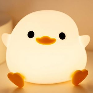 Dodo Duck Veilleuse Enfant Rechargeable, Kawaii Silicone Canard Deco Chambre Avec Fonction Gradation Tactile Et Minuterie, Cadeau Veilleuse B&eacute;b&eacute; Maternit&eacute; Pour Allaitement, Gar&ccedil;ons, Filles, Femmes - Neuf