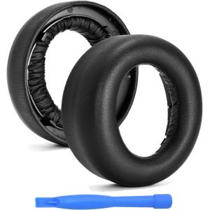 LORANKA-Remplacement Coussinets d'oreille pour Sony PlayStation 5 3D Pulse Wireless PS5 Casque par &iquest; Protein PU Coussinet Casque &iquest; Coussinets de Rechange - Noir (Protein PU) - Neuf