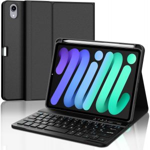 Clavier Pour Ipad Mini 7 A17 Pro, Coque Clavier Pour Ipad Mini 7 A17 Pro 8.3""/Mini 6, Azerty Clavier Bluetooth Détachable, Noir - Neuf