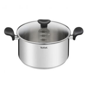 Tefal - Faitout Inox 24cm Avec Couvercle - E3084604 - Neuf