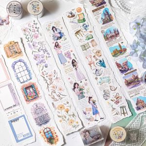 Set Pet Scrapbooking Stickers Aesthetic 6 Rouleaux Pet Tape Stickers Décoratifs Pour Scrapbooking,Album Bricolage, Agenda Calendrier, Journaling Diary, Autocollants Personnalisés - Neuf