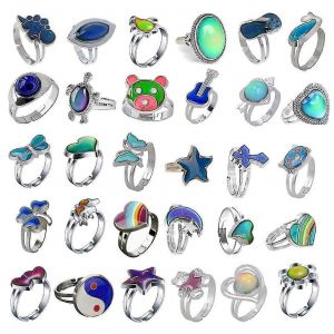 30pcs Vintage Alliage Brillant Changement De Température Design Festival Party Ring - Neuf