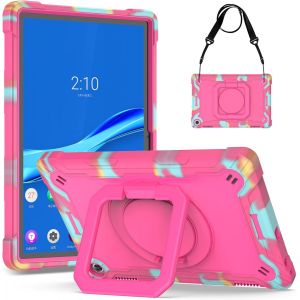 NAERYUT-Coque Étui Pour Lenovo Tab M10 3Rd Gen 10.1 Pouces 2022 Tb-328F/Tb-328X Housse De Protection Robuste Portable Antichoc Avec Support Pivotant À 360° Pour Tablette M10 3E Génération - Neuf