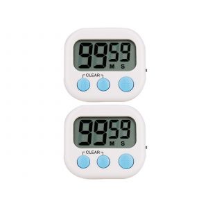 Minuteur De Cuisine Num&eacute;rique Magn&eacute;tique Avec Alarme Et Compte &Agrave; Rebours (Lot De 2) - Neuf