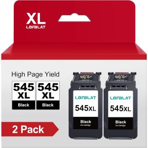 PG 545XL PG-545 Ink Cartridges Replacement for Canon 545 545 XL for Canon Pixma MX495 TS3150 TS3350 MG2450 TR4550 MG2950S MG2550 MG2550S MG2555 MG2950 MG2450 TS2450 TS3350 3150 (2 Black) - Neuf