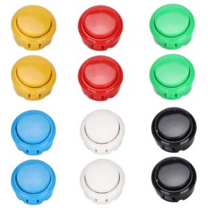 Qm070919 Lot De 12 Boutons De Rechange Durables Pour Joystick D'arcade, 30 Mm - Neuf