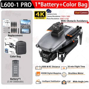 L600-1/L600 Pro Max Drone Télécommandé Avec Écran Double Caméra 4k Drone Professionnel Avec Caméra Gps Fpv Quadrirotor 3km Vol-L600-1 Pro Oas- - Neuf