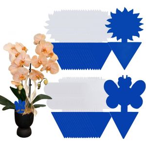 BRS-48Pcs Pièges à Insectes pour Jardin, Jaune Anti Mouche Pièges Engluées Autocollants pour Moustiques, Attrape Insecte Interieur Exterieur pour Plante, Fleur& Fruits (Bleu) - Neuf