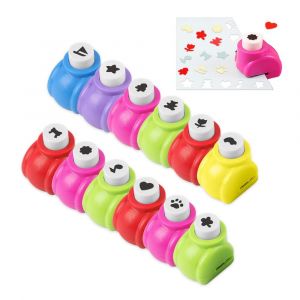 Chenquansarl-Lot De 12 Perforatrice Scrapbooking,Perforatrice Fantaisie Enfant,Mini Perforateur Papier,Perforatrices Loisirs Créatifs,Creative Perforatrices De Papier,Poinconeuse Forme,Poinconneuse A - Neuf