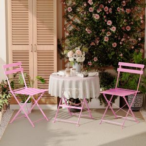 Lot de 3 Meubles de Jardin de Balcon,Bistrot Bar Salon de Jardin Exterieur 2 Personnes - Neuf