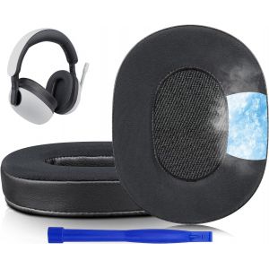 KAL-Mousse Coussin Coussinets Pour Sony Inzone H7 (Wh-G700) / H9 (Wh-G900N) De Jeu Sans Fil Le Casque, Avec Mousse D`Isolation Phonique En Tissu De Soie Glacée - Neuf