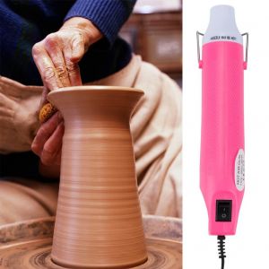 Pistolet a air chaud electrique pour bricolage, outil de gaufrage, sechage de gaines retractables (US 110 V, rose) - Neuf