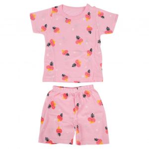 T-Shirt A Manches Courtes Et Pantalon Court Pour Bebe, Vetements D'ete Respirants, Pyjama Pour Enfants, Radis 140 Cm - Neuf