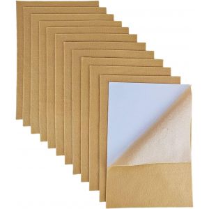 MEVRONISSHOP-Feutrine Autocollante, 12 Pi&egrave;ces Patin Chaise, 20x30cm Feutrine Adh&eacute;sif, Feutre Collant pour L'artisanat (Marron) - Neuf