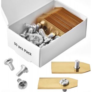 MEVRONISSHOP-Lot de 30 lames en titane pour tondeuse &agrave; gazon Husqvarna Automower Gardena avec alliage de titane et de carbone, avec 30 vis - Neuf