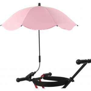 Parapluie De Chaise Avec Pince,Parasol Réglable Pour Chaise De Plage,Parapluie De Protection Uv Pour Chaise De Terrasse Extérieure,Chaise De Plage,Poussette,Fauteuil Roulant Et Chariot,(Rose) - Neuf