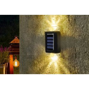 Lot De 2 Appliques Murales Led Solaires Pour Ext&eacute;rieur - Neuf