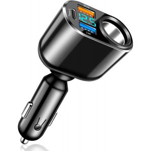 Kathlelxh-Chargeur Voiture Allume Cigare Usb, 90w Chargeur Allume Cigare Usb Rapide Pd30w/Qc3.0/2.4a, Pr Usb Voiture Compatible Pour Iphone, Ipad, Android, Smartphones, Tablette[H453] - Neuf