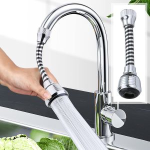 Dww-Pulvérisateur de Robinet de Cuisine Flexible à 360 Degrés, Buse de Robinet, Remplacement de la Tête de Robinet de Cuisine, Accessoire de Tuyau d'Évier verser Robinet - Neuf