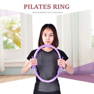Anneau De Resistance Double Prise Pour Le Yoga Et Le Pilates, Pour Le Fitness Des Cuisses Et Des Jambes (Violet) - Neuf