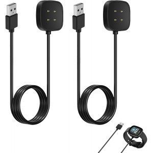 KALANKA-2 Pi&egrave;ces Chargeur Compatible avec Fitbit Versa 3, Versa 4, Sense, Sense 2, Magn&eacute;tique Chargeur, C&acirc;ble de Chargement USB Rapide de 100cm, Adaptateurs de Charge Durable pour Montres Connect&eacute;es - Neuf