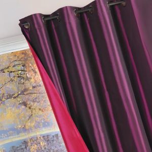 Rideau Ameublement R&eacute;versible En Taffetas - Neuf