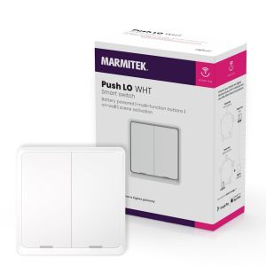 Interrupteur Connecté Zigbee- Push LO WHT-Compatible avec Home Assistant-MQTT-Bouton Zigbee 3.0-Mural Intelligent WiFi-Alexa-Allumer vos lumières et appareils-Blanc - Neuf