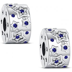 Charms Et Clips &Agrave; Brevets,Lot De Clips Pour Brevets Compatible Avec Bracelets Europ&eacute;ens & Colliers Perles,Avec Zircon Cubique Transparent,Cadeau Pour Femme - Neuf