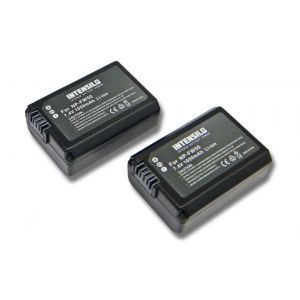 INTENSILO 2x batteries Li-Ion 1050mAh (7.4V) pour appareil photo caméra vidéo Sony Cybershot DSC-RX10 IV comme NP-FW50 - Neuf