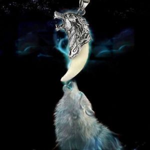 Cool Brave Hommes Loup Tête Dent Pendentif Collier Dominateur Bijoux Cadeau - Neuf