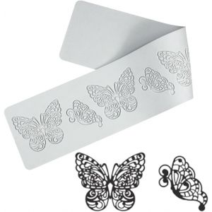AYUHR-Love Moule en silicone en dentelle, tapis à gâteau, tapis d'impression de fondant, tapis en dentelle à motif c?ur pour décoration de gâteau de Saint-Valentin (J_ papillon) - Neuf