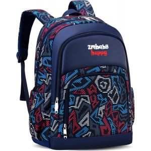 CHECARZHN--NO1-Cartable Garçons Primaire, Sac À Dos Pour Garçon De Ce1 À Cm2, Sac D'École Léger Pour Enfants De 7 À 10 Ans Avec Bandes Réfléchissantes, Sac Ecole Primaire Pour Garçon, Bleu - Neuf
