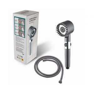 Pommeau de douche haute pression &agrave; 3 jets avec filtre et accessoires - Neuf