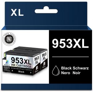 953XL Noir Cartouches pour HP 953XL 953 XL,Non affect&eacute; par la Mise &agrave; Niveau,pour HP Officejet Pro 7720 7740 8715 8710 8210 7730 8720 8725 8728 8730 (2BK) - Neuf
