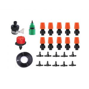 Syst&egrave;me d'irrigation de jardin avec arroseur r&eacute;glable et tuyau flexible pour un arrosage efficace - Neuf