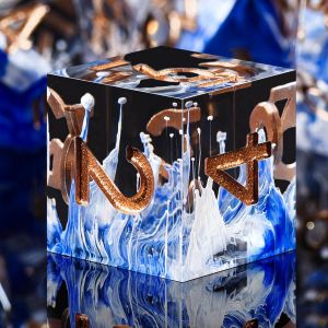 7 Pi&egrave;ces D&eacute;s Poly&eacute;driques 7 Die D&eacute;s D4 D6 D8 D10 D12 D20 D% Jeu De D&eacute;s Poly&eacute;driques Pour Donjons Et Dragons Dnd Rpg Mtg, Vague Bleu[Z2084] - Neuf