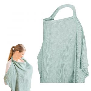 Couverture D'allaitement Ajustable, Tablier En Coton Avec Couverture &Agrave; 360&deg;, Couverture B&eacute;b&eacute; Multi-Usage - Neuf