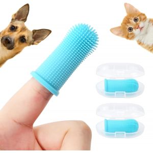 Ensemble De 4 Brosses &Agrave; Dents Pour Chiens Et Chats Pinsheng, Brosses &Agrave; Dents &Agrave; Doigt, Brosses &Agrave; Dents Enveloppantes &Agrave; 360&deg;, Brosses &Agrave; Dents Pour Animaux De Compagnie - Neuf