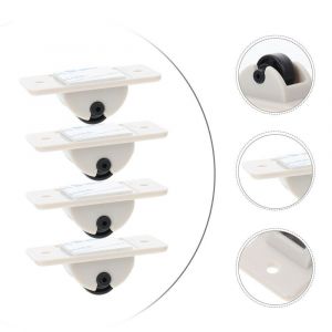 Mini Auto-Adhésif en Plastique Roulettes Fixes Non-roues Pivotantes avec Charge Max. 8 KG, Meubles de Roue Boîte, Bin et Autres Appareils Ménagers(4.7x2.4cm) - Neuf