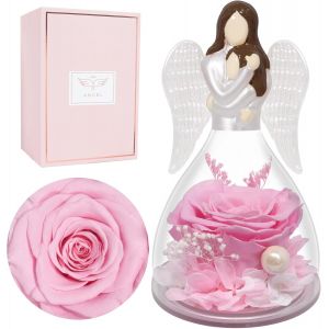 Rose Eternelle Cadeau Noel Maman Mamie, Fleur Eternelle Guardian Angel Cadeau Anniversaire Maman, Rose &Eacute;ternelle Ange Coffret Cadeaux Femme, Cadeaux Noel Fete des Meres Mamans et Filles - Neuf