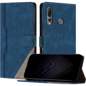 KAL-&Eacute;tui Pour Huawei P Smart Z / Y9 Prime 2019, Housse En Cuir Pu Avec [Protection Antichoc Tpu] [Fonction Support] [Porte-Cartes ] Antichoc Magn&eacute;tique Coque Pour Huawei Y9 Prime 2019 - Bleu - Neuf