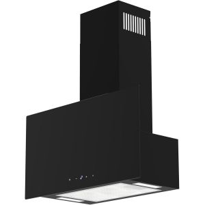Checarzhn--No1-Dunstabzugshaube Glashaube Kopffrei 60 Cm Schwarz Wandhaube Umluft Lio - Neuf