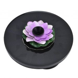 Mini fontaine d'eau de lotus flottante à énergie solaire pour les bains d'oiseaux,étang de jardin,piscine - utilisation en plein air - Neuf