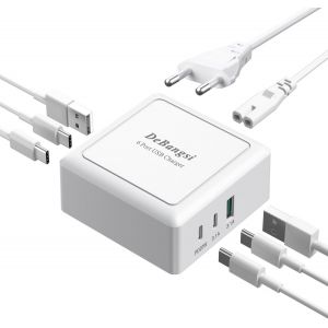 LORANKA-Chargeur USB C Rapide Multiple, 50W 6 Ports Multi Secteur Adaptateur Prise USB C Telephone, Type C Adaptateur pour iPhone 16 15 14 13 12 11, iPad, Pixel, Samsung Galaxy S23 S22, USB Charger S - Neuf